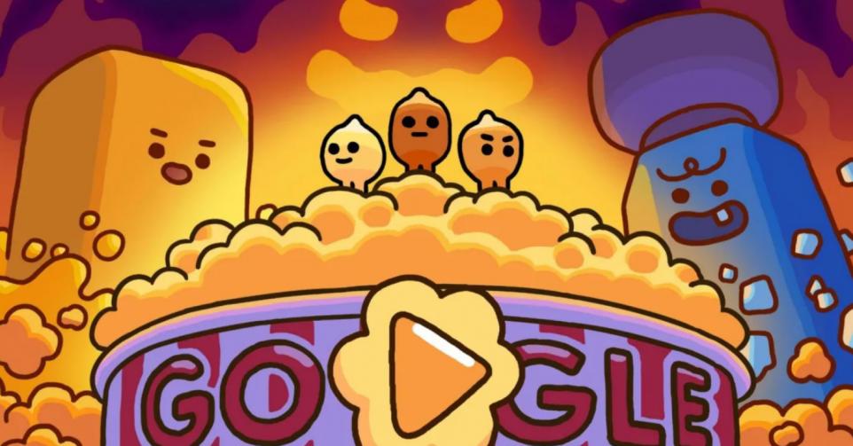 Doodle Google pop-corn