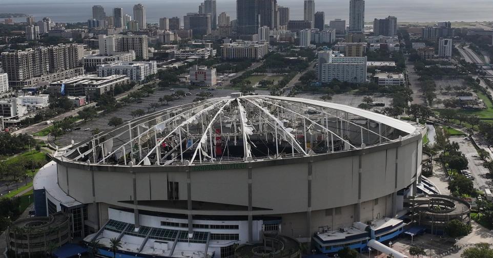 Dégâts de l'ouragan Milton en Floride, à St Petersburg