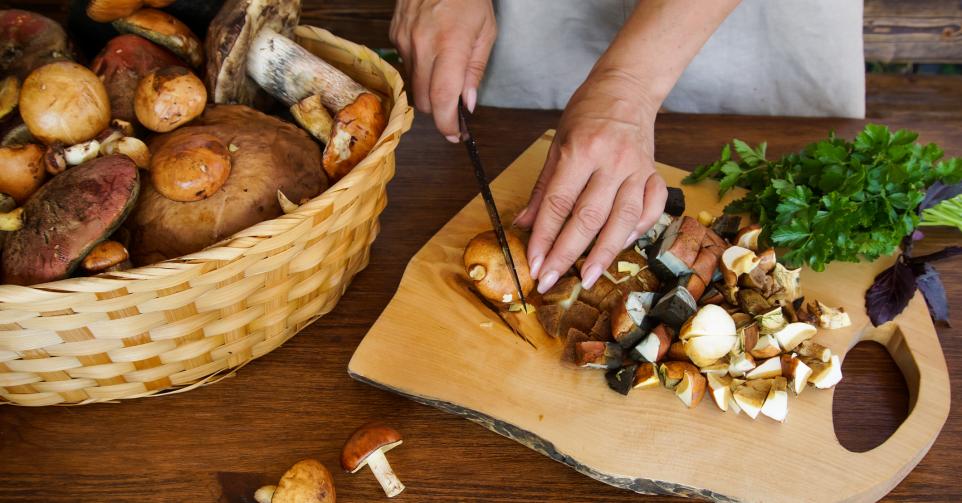 gerechten met paddenstoelen