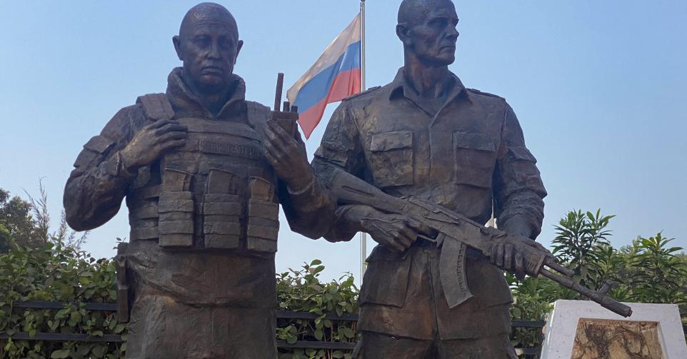 Statue de Evguéni Prigojine (Wagner), en Centrafrique