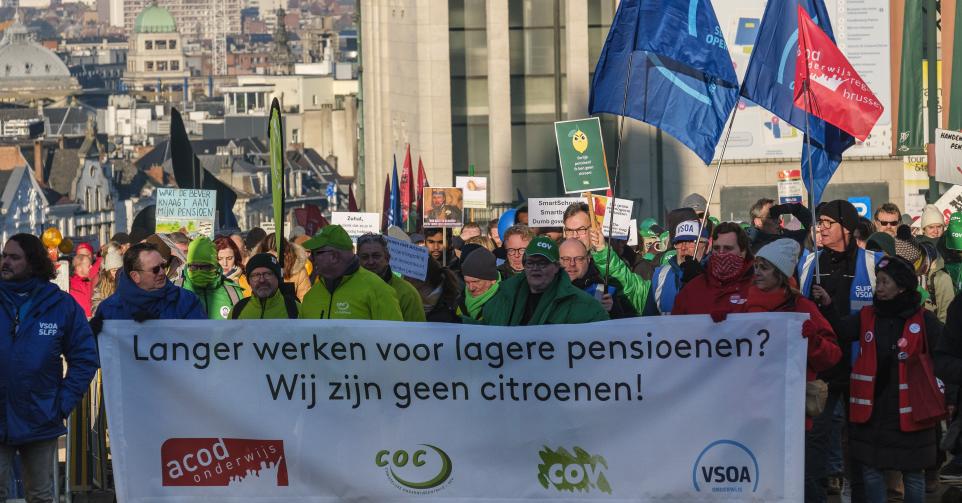 Op de manifestatie van 13 januari in Brussel.