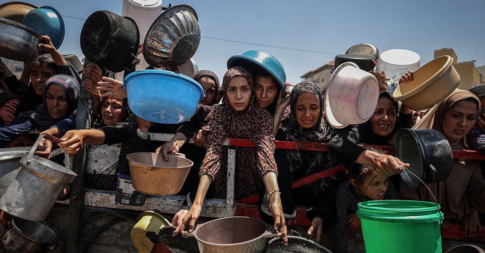 Voedselbedeling in Gaza