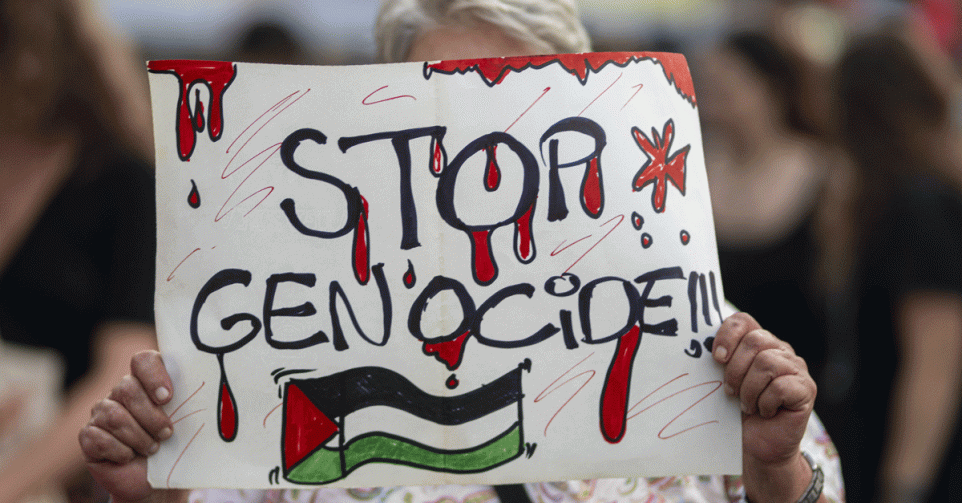 Pro-Palestijns protest in Spanje.