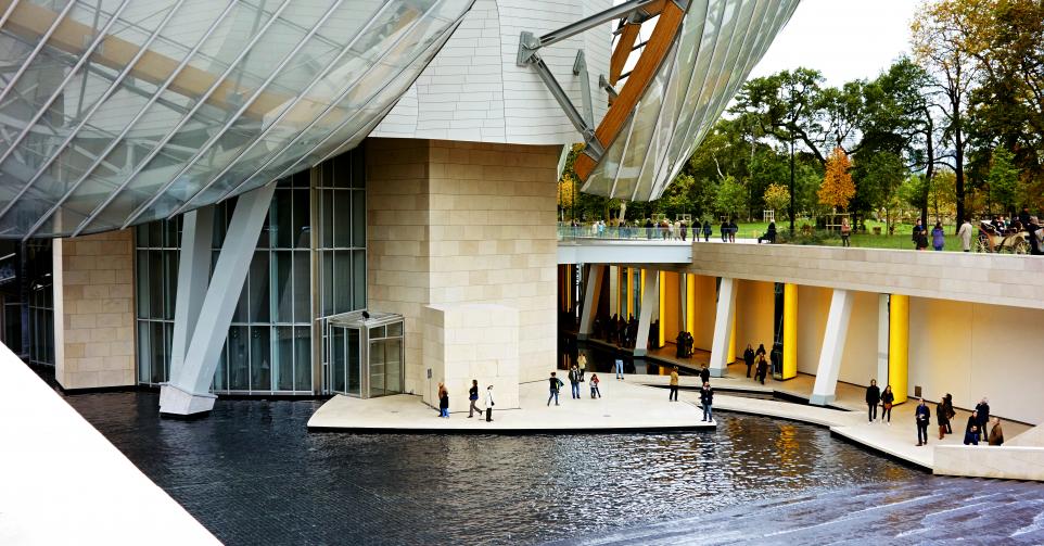 De Fondation Louis Vuitton, een ontwerp van Frank Gehry