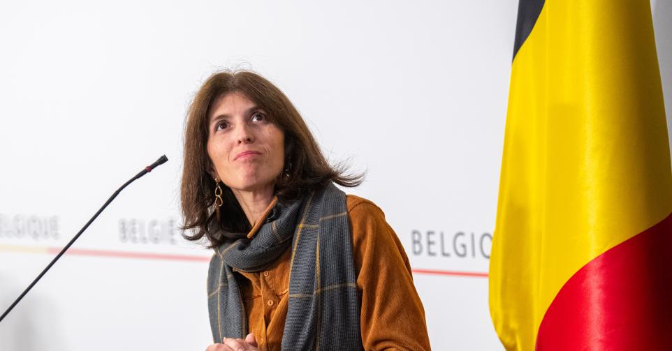 Federaal staatssecretaris voor begroting Alexia Bertrand.