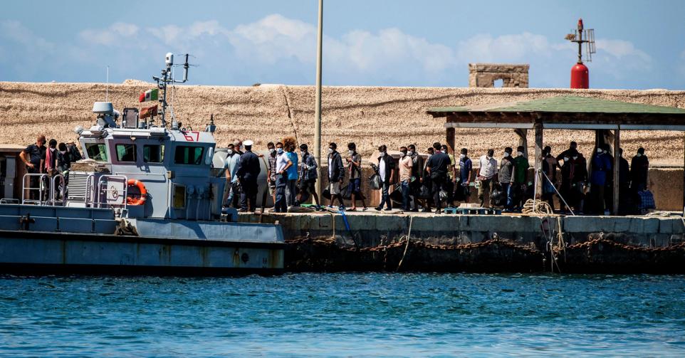 Migrants à Lampedusa, le 11 juillet 2022