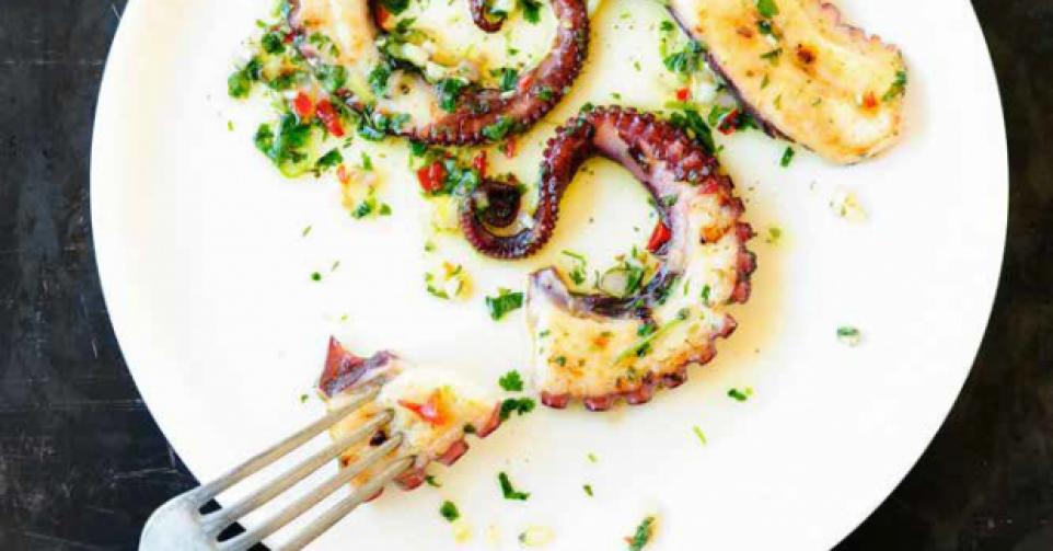 Octopus met chimichurri