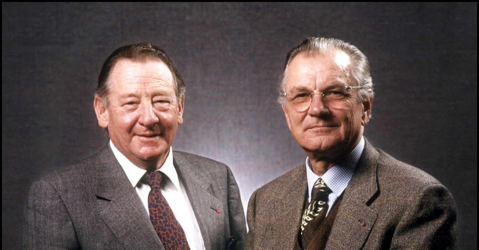 Gerard Pelisson (G) et Paul Dubrule en 1997.