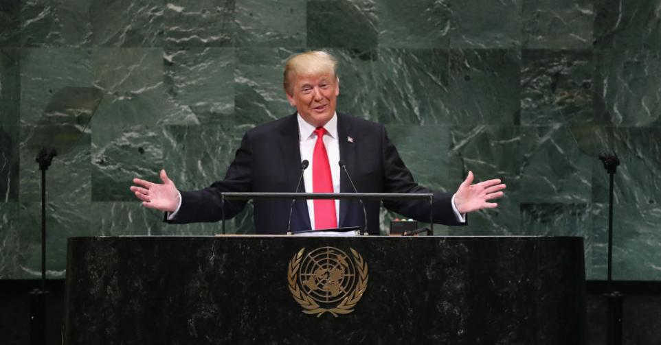 Trump à l'ONU, en 2018.