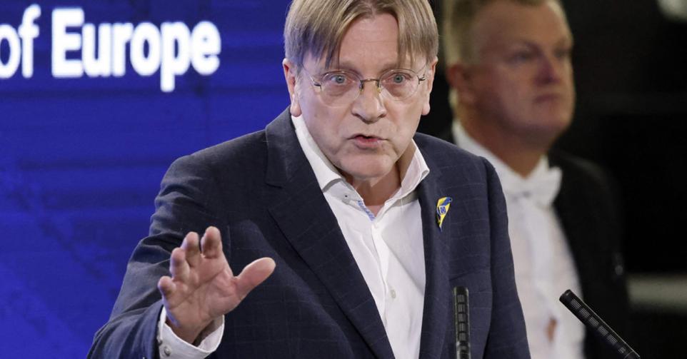 Guy Verhofstadt (Open VLD) 9 mei 2022.