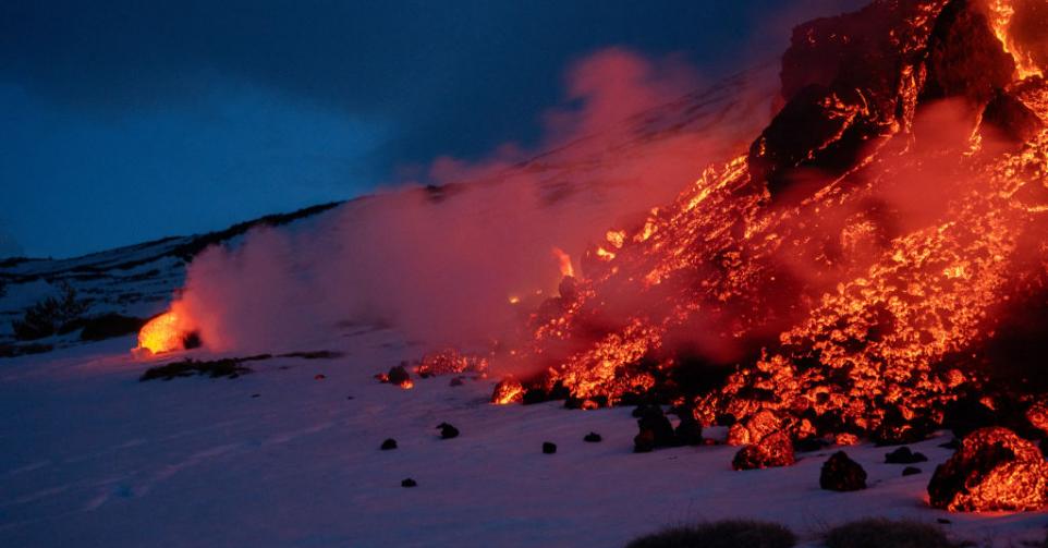 Etna sneeuw