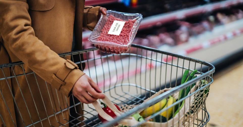 supermarché viande delhaize