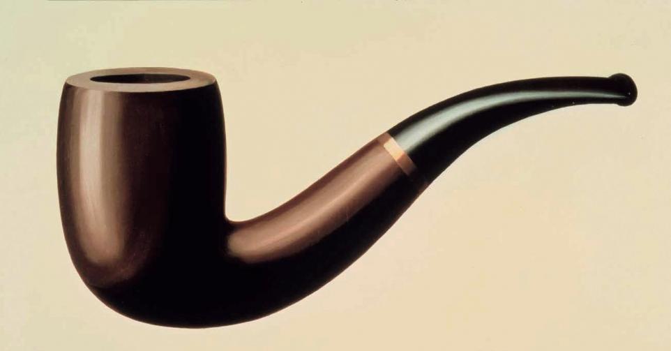 Foto van schilderij La Trahison Des Images van René Magritte (1928)