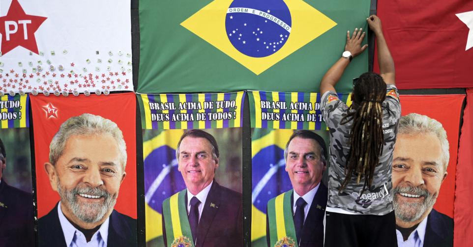 elections 2022 Bresil Lula Bolsonaro affiche