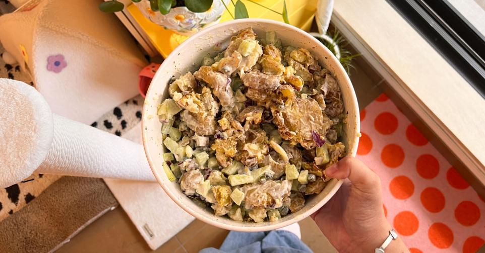 crispy aardappelsalade