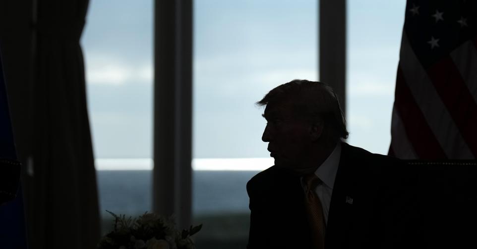 Donald Trump in het Schotse Turnberry