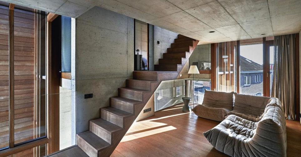 beton bois interieur