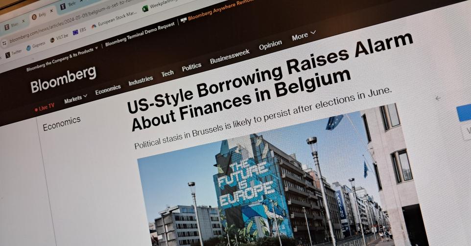 Het toonaangevende financiële persbureau Bloomberg slaat alarm over de Belgische uitgaven- en schuldendrift