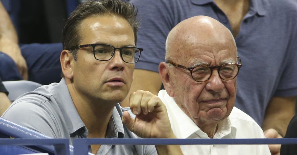 Rupert Murdoch en zijn zoon Lachlan (foto 2018)