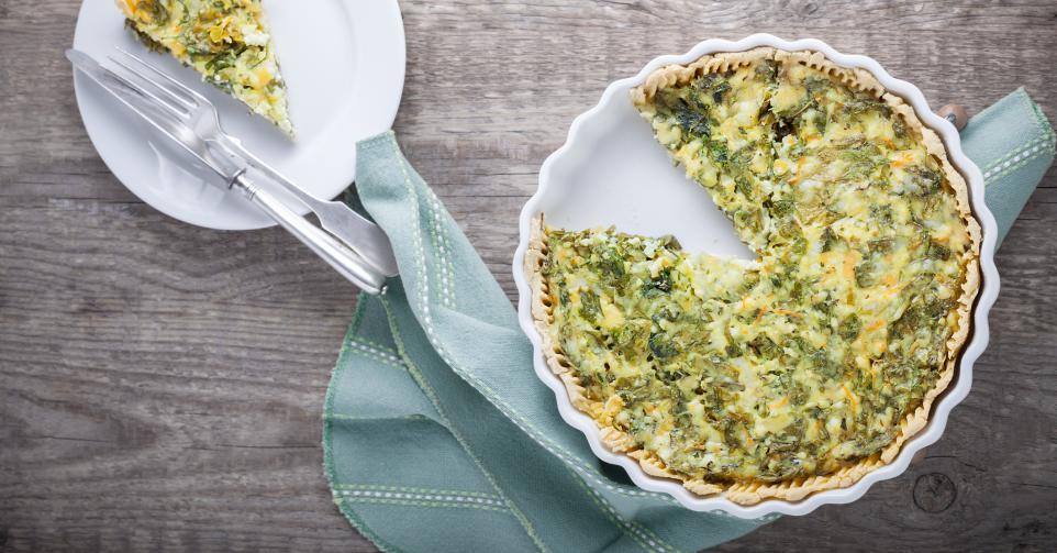 quiche met spinazie