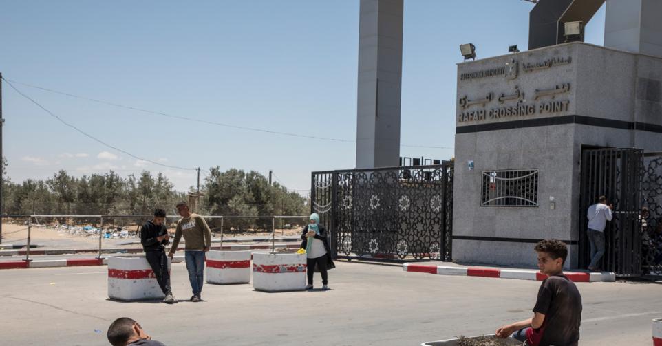 De grensovergang tussen Egypte en de Gazastrook in Rafah.