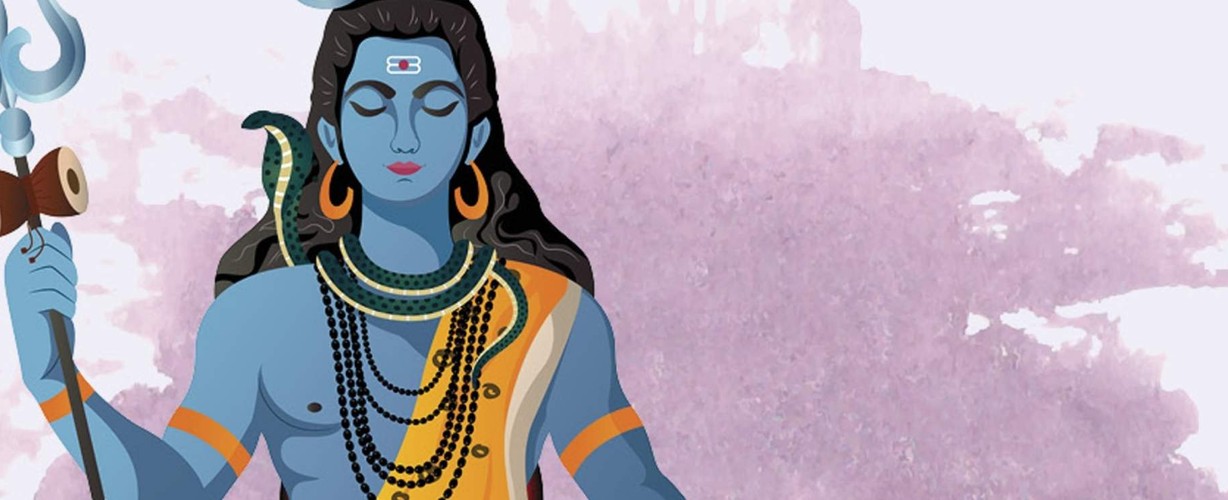 Illustratie van yogagod Rudra