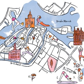 Yoga citygids Dordrecht illustratie