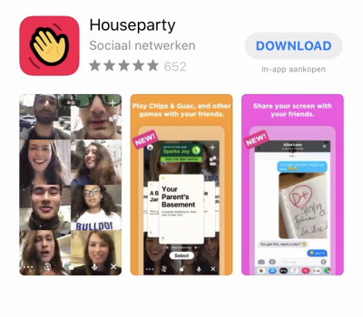 Ongekend Dankzij de app Houseparty kan je samen met je vrienden spelletjes GG-12