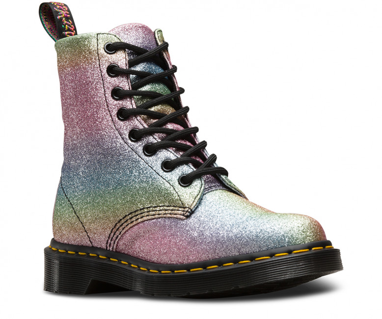 shiny doc marten boots