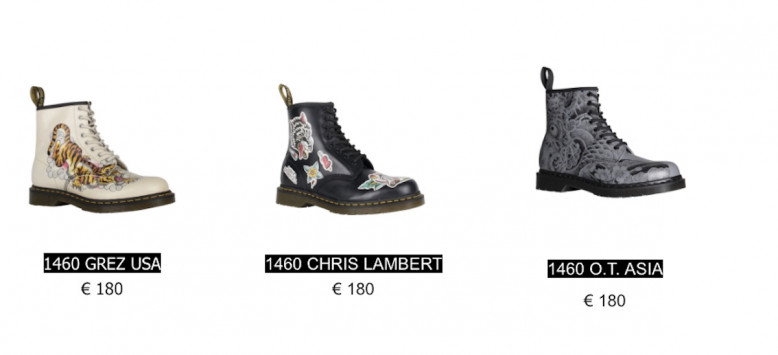 doc martens motif japonais