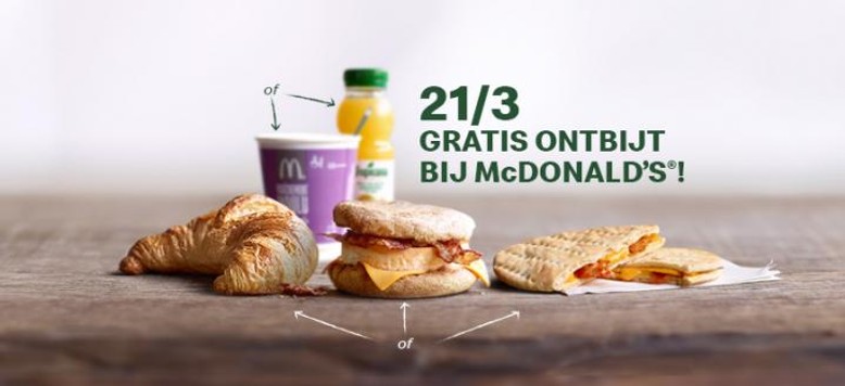 OMG: McDonald’s deelt op 21 maart gratis ontbijt uit